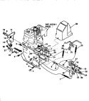 Frame Components Diagram and Parts List for  Craftsman Snow Blower