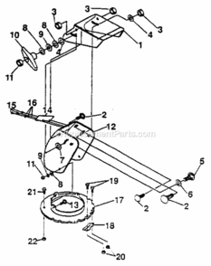 Page E Diagram and Parts List for  Craftsman Snow Blower