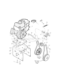 Engine Diagram and Parts List for  Craftsman Snow Blower
