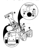 Decals Diagram and Parts List for  Craftsman Snow Blower