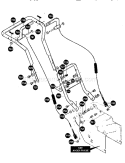 Handle Assembly Diagram and Parts List for  Craftsman Snow Blower
