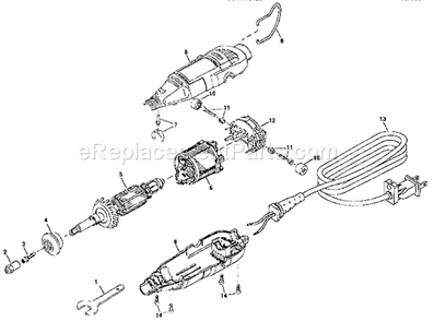 Rotary Tool Diagram and Parts List for  Craftsman Multi-Tool