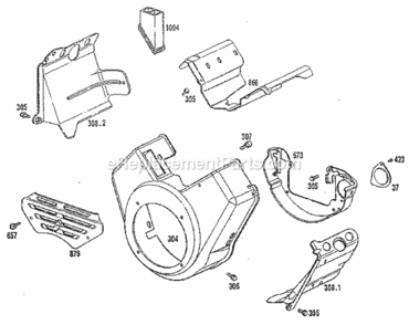 Page H Diagram and Parts List for  Craftsman Generator