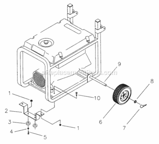 Page C Diagram and Parts List for  Craftsman Generator