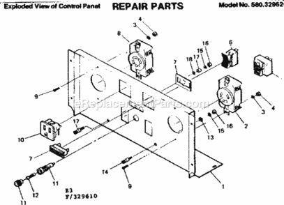 Page E Diagram and Parts List for  Craftsman Generator