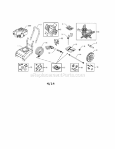 Page A Diagram and Parts List for  Craftsman Pressure Washer
