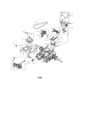 Transaxle Diagram and Parts List for  Craftsman Lawn Tractor