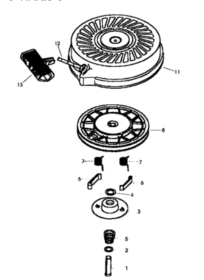 Starter 590694 (71/143) Diagram and Parts List for  Craftsman Engine
