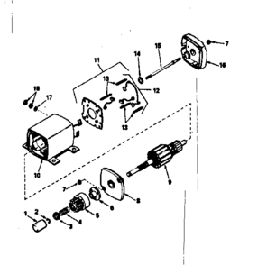 Starter Motor Diagram and Parts List for  Craftsman Engine