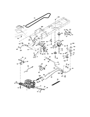 Ground Drive Diagram and Parts List for  Craftsman Lawn Tractor