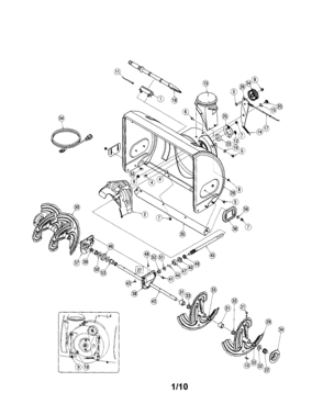 Auger/housing Diagram and Parts List for  Craftsman