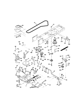 Ground Drive Diagram and Parts List for  Craftsman Lawn Tractor