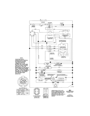 Schematic Diagram Diagram and Parts List for  Craftsman Lawn Tractor