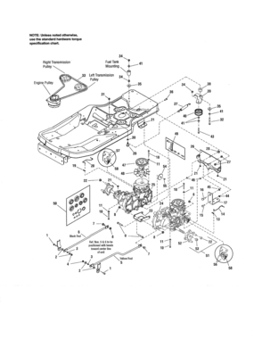 Transmission Diagram and Parts List for  Craftsman Engine