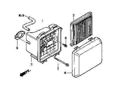 Air cleaner Diagram and Parts List for 944364152  Craftsman Lawn Mower