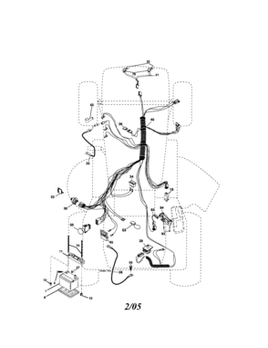 Electrical Diagram and Parts List for  Craftsman Lawn Tractor