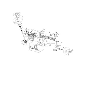 Steering Diagram and Parts List for  Craftsman Lawn Tractor
