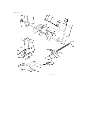 Lift Assembly Diagram and Parts List for  Craftsman Lawn Tractor