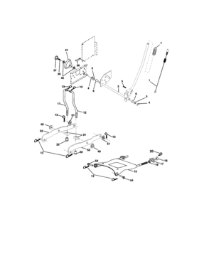 Lift Assembly Diagram and Parts List for  Craftsman Lawn Tractor