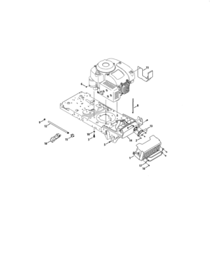 Engine/muffler Shield Diagram and Parts List for  Craftsman Lawn Tractor