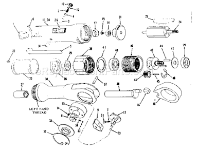 Part Location Diagram of KF124390 Chicago Pneumatic Spring-Throttle