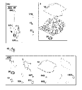 Crankcase cover/sump/lubrication Diagram and Parts List for  Craftsman Lawn Tractor
