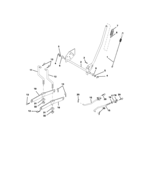 Lift Assembly Diagram and Parts List for  Craftsman Lawn Tractor