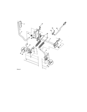 Lift Assembly Diagram and Parts List for  Craftsman Lawn Tractor