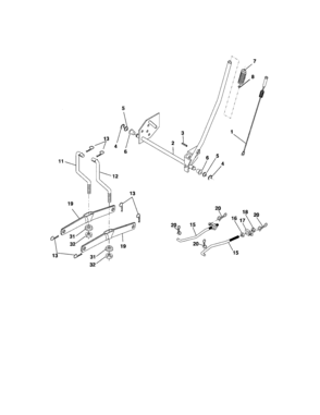 Lift Assembly Diagram and Parts List for  Craftsman Lawn Tractor
