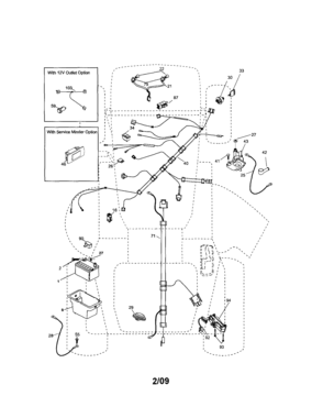 Electrical Diagram and Parts List for  Craftsman Lawn Tractor