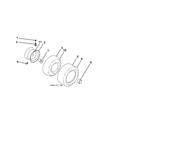 Wheels & Tires Diagram and Parts List for  Craftsman Lawn Tractor
