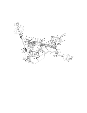 Steering Assembly Diagram and Parts List for 917276601  Craftsman Lawn Tractor