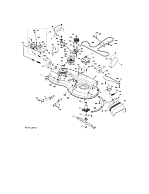 Mower Deck Diagram and Parts List for  Craftsman Lawn Tractor