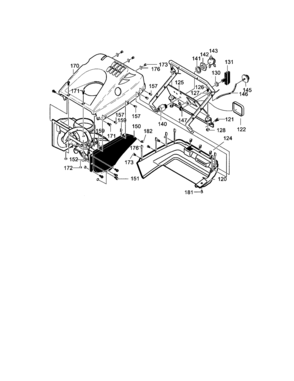 Top Cover Assembly Diagram and Parts List for  Craftsman Snow Blower