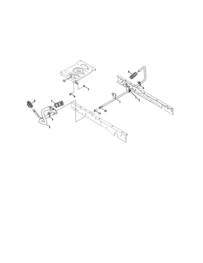 Pedals Diagram and Parts List for  Craftsman Lawn Tractor