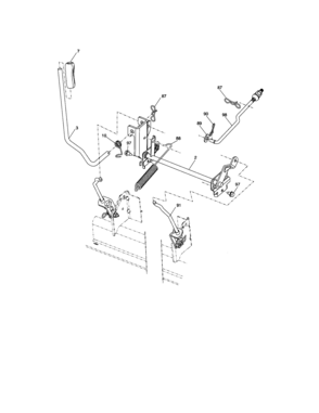 Lift Diagram and Parts List for  Craftsman Lawn Tractor