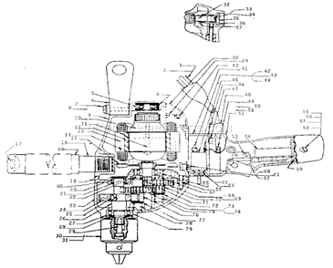 Page A Diagram and Parts List for  Craftsman Cordless Drill