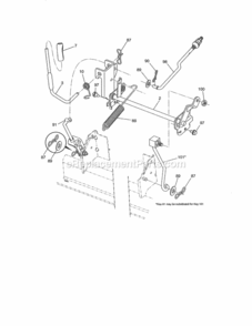 Page H Diagram and Parts List for  Craftsman Lawn Tractor