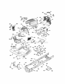 Page B Diagram and Parts List for  Craftsman Lawn Tractor