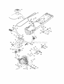 Page C Diagram and Parts List for  Craftsman Lawn Tractor