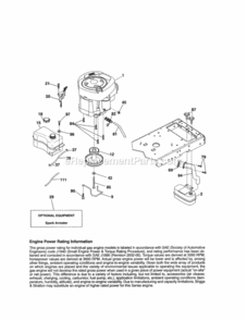 Page D Diagram and Parts List for  Craftsman Lawn Tractor