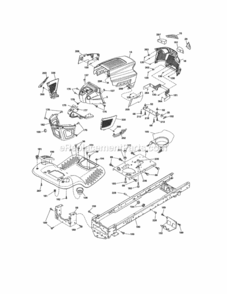 Page B Diagram and Parts List for  Craftsman Lawn Tractor