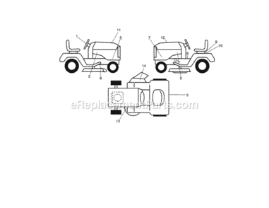 Page I Diagram and Parts List for  Craftsman Lawn Tractor