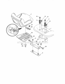 Page F Diagram and Parts List for  Craftsman Lawn Tractor