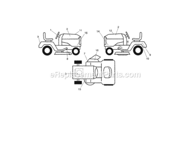 Page I Diagram and Parts List for  Craftsman Lawn Tractor