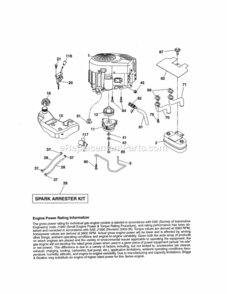 Page D Diagram and Parts List for  Craftsman Lawn Tractor