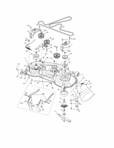 Page F Diagram and Parts List for  Craftsman Lawn Tractor