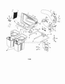 Page A Diagram and Parts List for  Craftsman Lawn Tractor Accessories