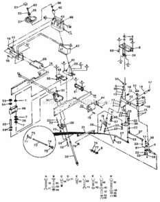 Page E Diagram and Parts List for  Craftsman Lawn Tractor