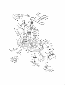Mower_Deck Diagram and Parts List for  Craftsman Lawn Tractor